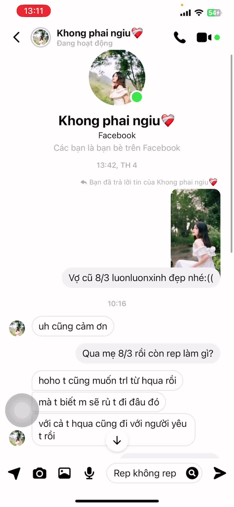 Người yêu cũ chưa chia tay hẳn😴